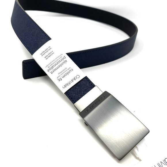 🌿 SALE 🌿 Calvin Klein Reversible Plaque Belt Black 1.25 CK 41002366 010 - Picture 2 of 10
